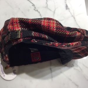 NWT Wool Plaid Newsboy Hat